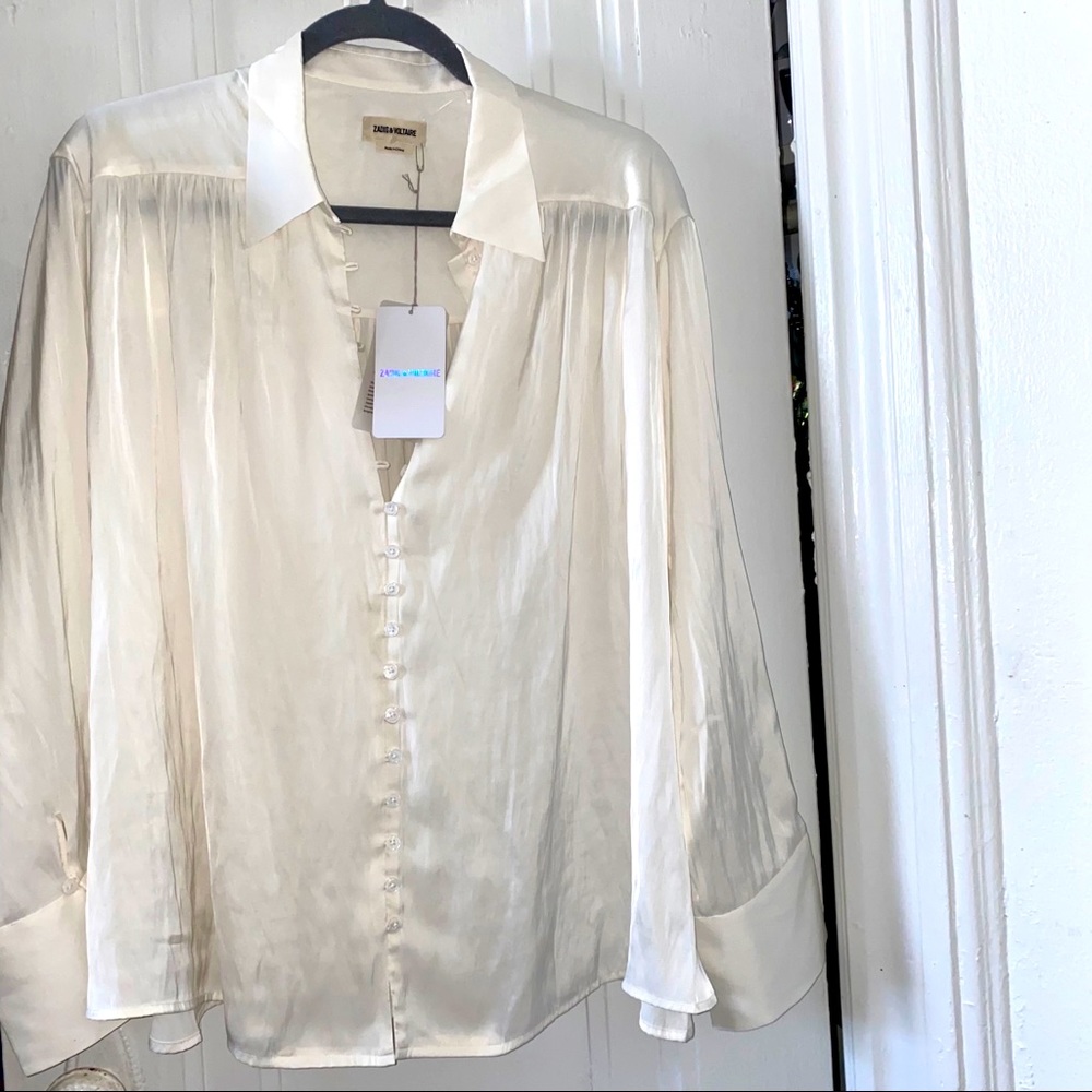 Zadig & Voltaire Tunic Flowy Button down Blouse